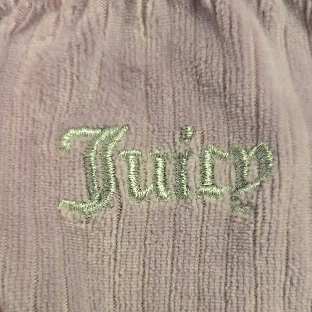 Juicy Couture Girls Soft Ribbed Pants / Leggings Sz 7 Lavender Y2K Style Casual